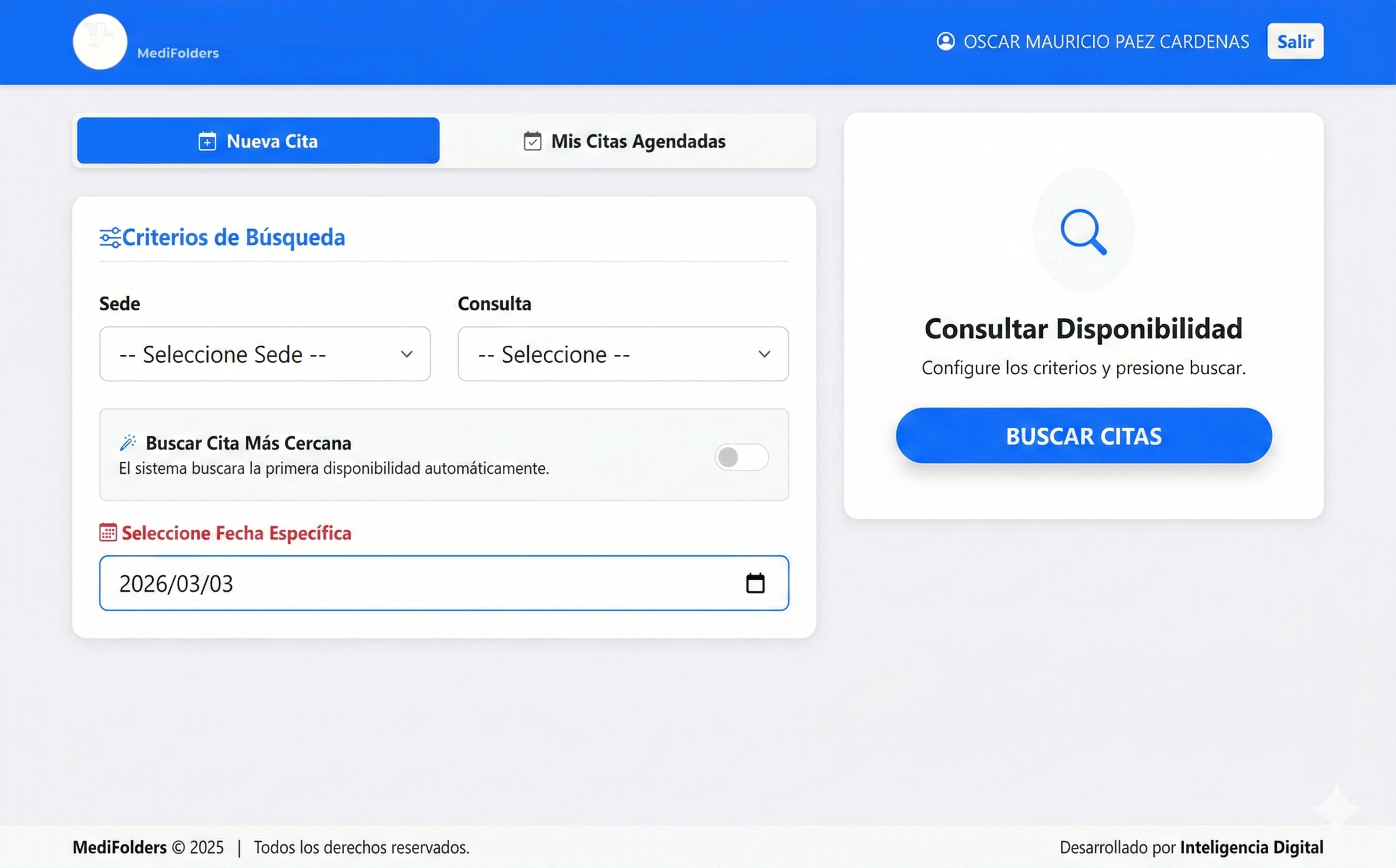 Pantallazo Agendamiento 1