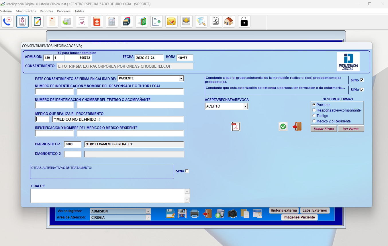 Pantallazo Consentimientos Informados 2